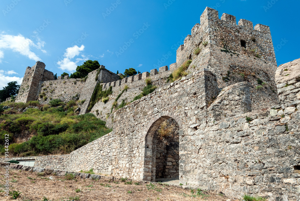 The imposing castle in Nafpaktos, Greece