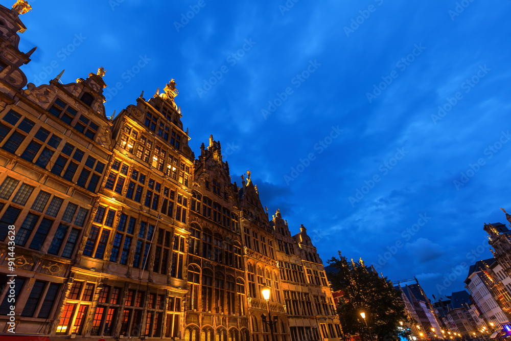historische Gildehäuser am Grote Markt in Antwerpen, Belgien