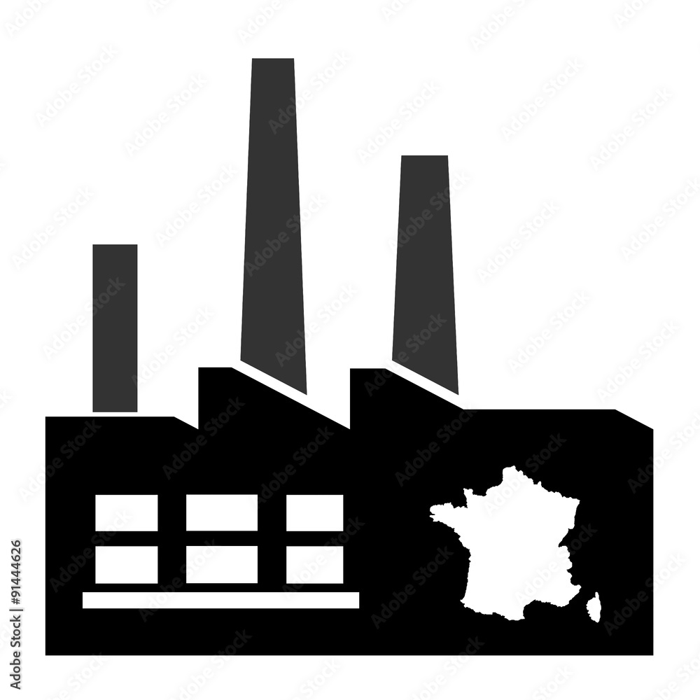 Carte de France dans une usine Carte de France dans une usine