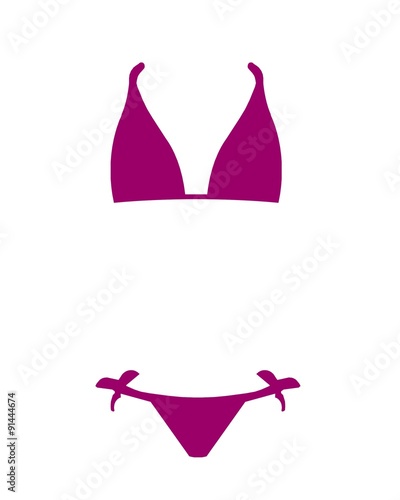 Maillot de bain bikini rose