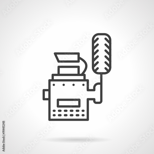 Simple line wheel balance vector icon
