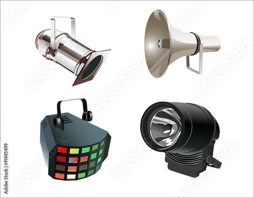 colored spotlights