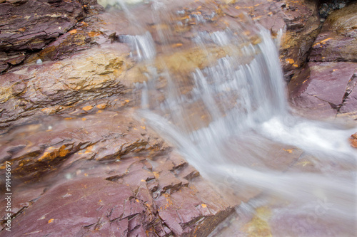 Alps beck under the Hochkonig peak in the calcite rock - Austria