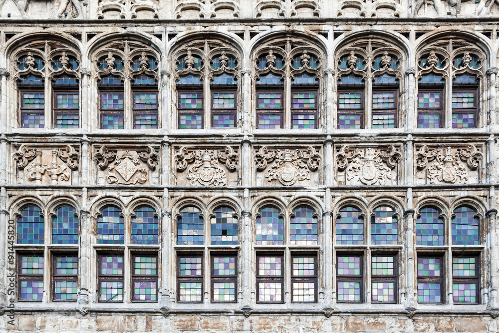 historische Häuser an der Graslei in Gent, Belgien