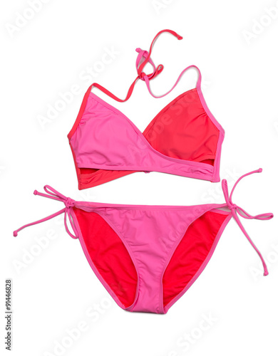 Red and pink swimsuit