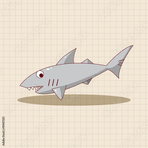 Wallpaper Mural shark cartoon theme elements vector,eps Torontodigital.ca