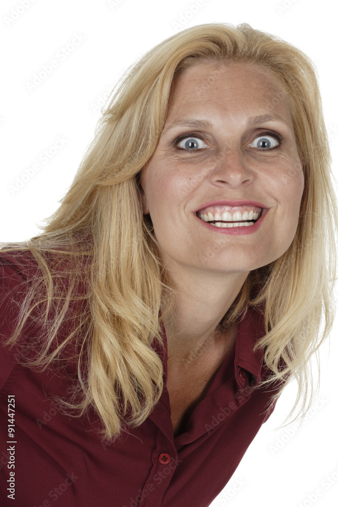 Woman Glares at Camera