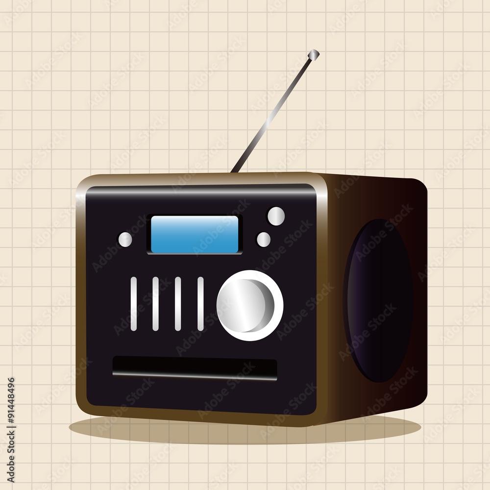 radio theme elements vector,eps radio theme elements vector,eps