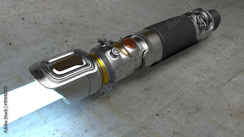 Fotografie Metallic new shiny Lightsaber