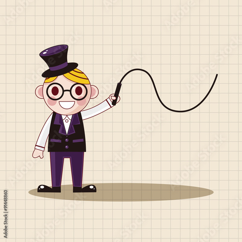 circus tamer theme elements vector,eps
