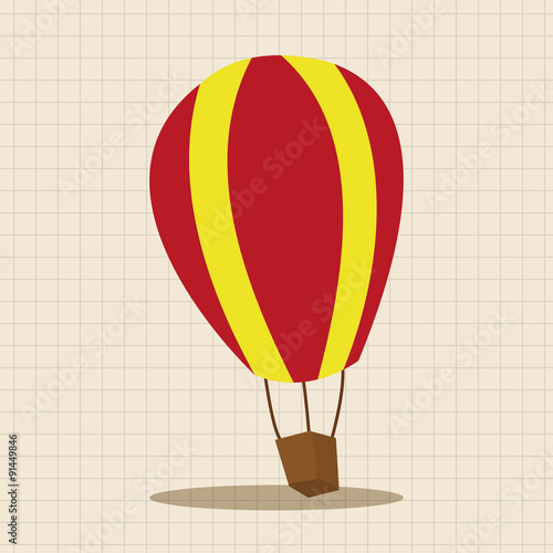 hot air ballon theme elements vector,eps