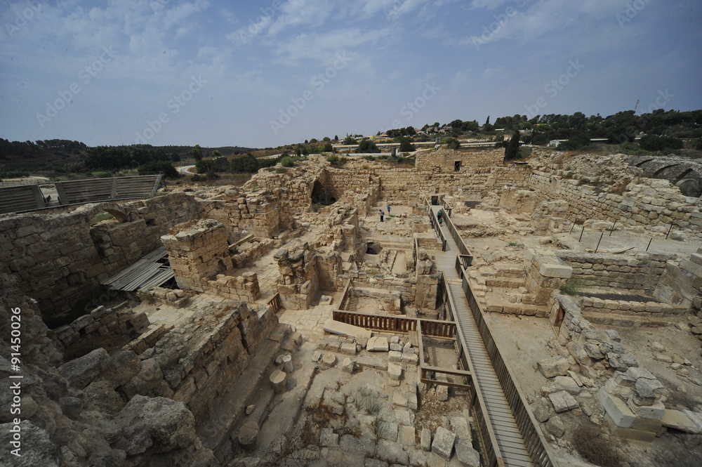 Fototapeta premium Remains of the ancient Roman bathhouse in Beit Guvrin