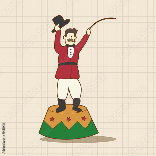 circus tamer theme elements vector,eps