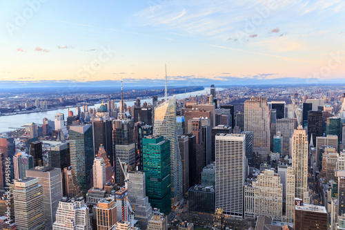New York City skyline with urban skyscrapers © pigprox