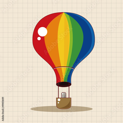 hot air ballon theme elements vector,eps