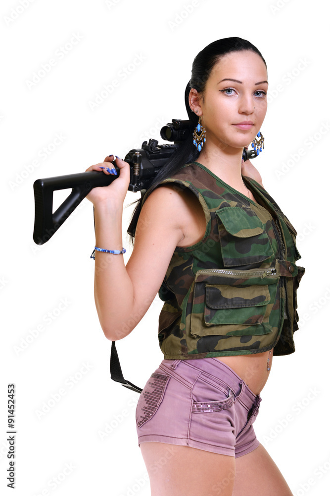 Woman with gun Woman with gun