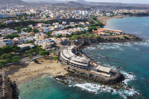 Aerial view of Praia city in Santiago - Capital of Cape Verde Is