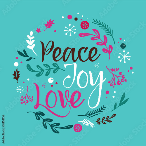 Christmas Background with Typography, Lettering