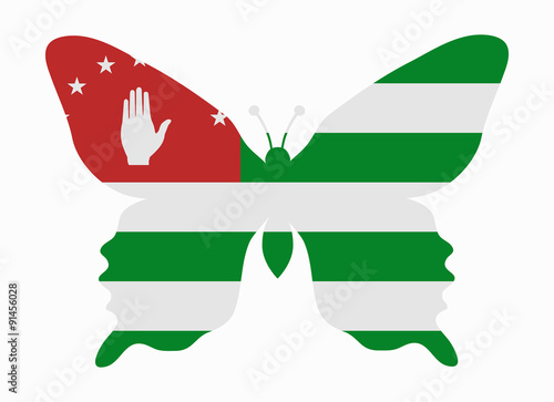 abkhazia flag butterfly