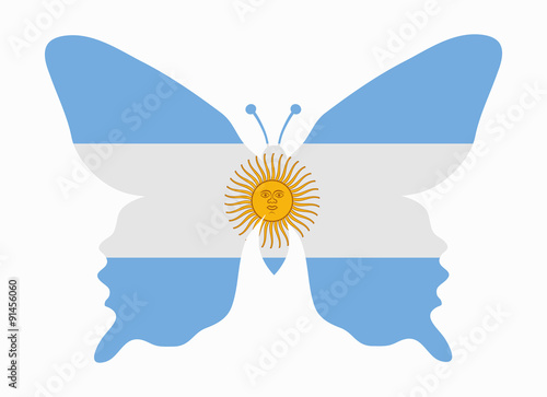 argentina flag butterfly