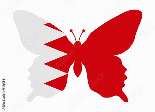 bahrain flag butterfly