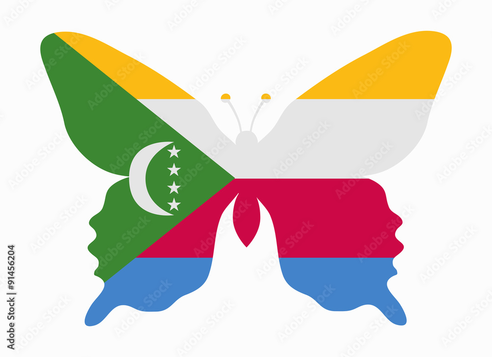 comoros flag butterfly comoros flag butterfly