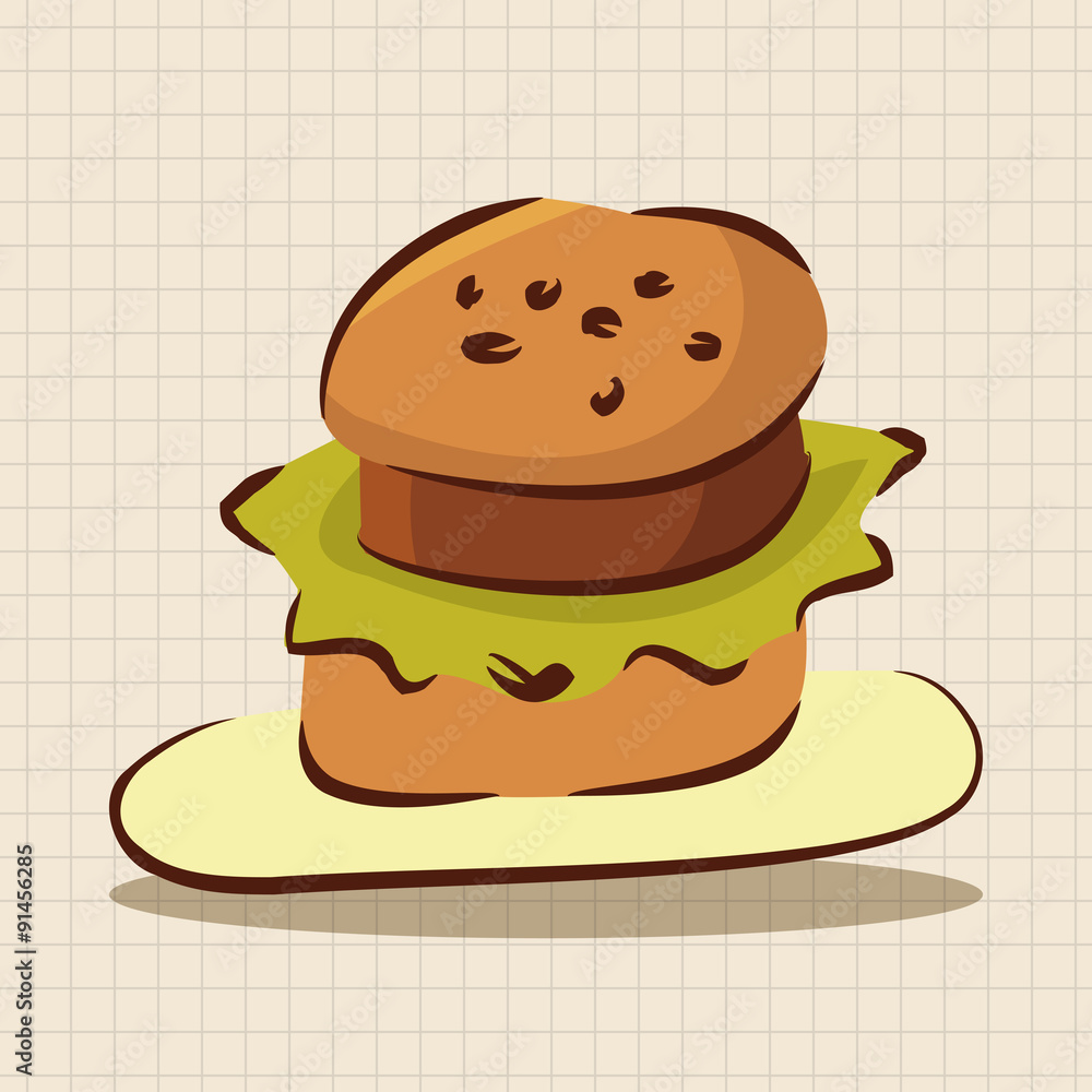 fast food hamburger flat icon elements,eps10 fast food hamburger flat icon elements,eps10