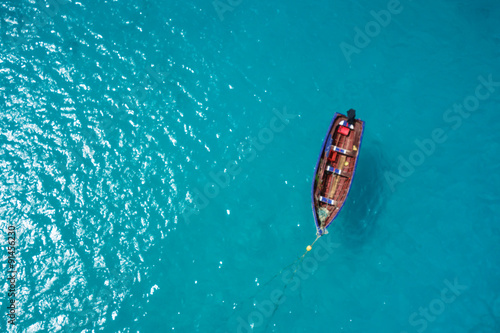 Traditional fisher boat in Santa Maria in Sal Island in Cape Ve
