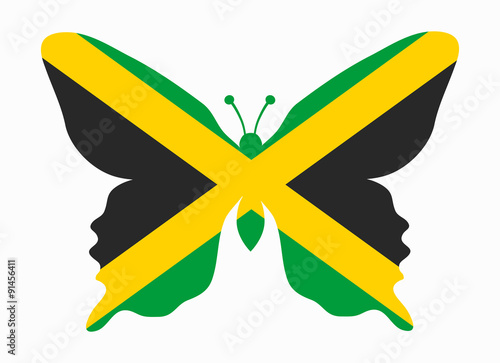 jamaica flag butterfly