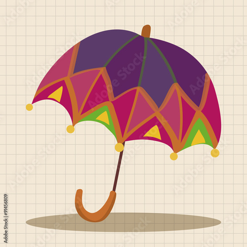 Umbrella theme elemets vector,eps