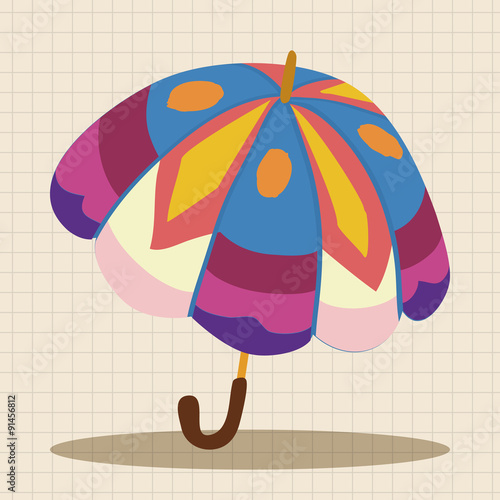 Umbrella theme elemets vector,eps