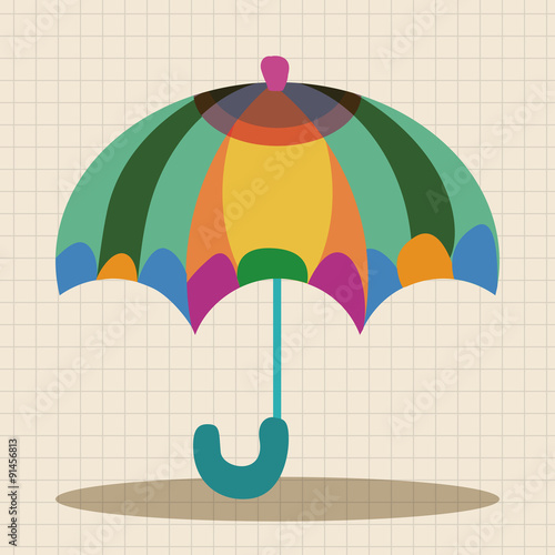 Umbrella theme elemets vector,eps