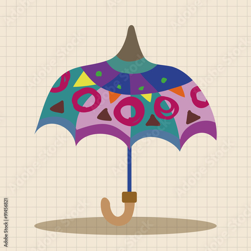 Umbrella theme elemets vector,eps