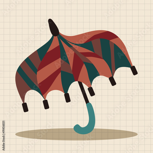 Umbrella theme elemets vector,eps