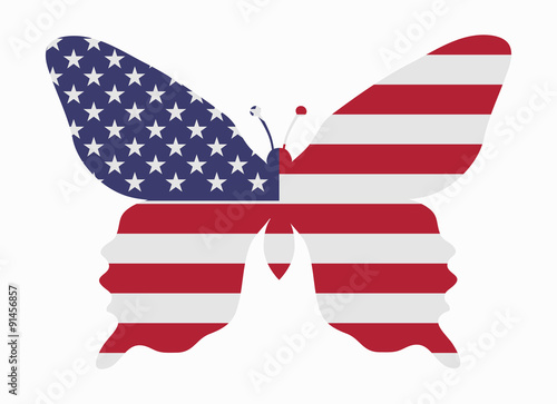 united states flag butterfly
