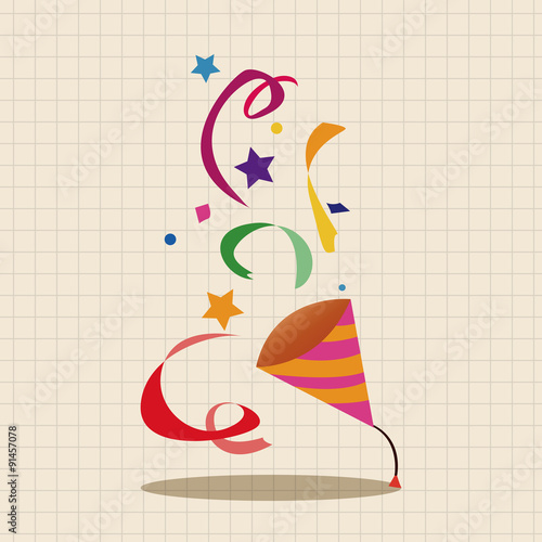 party horn theme elements vector,eps