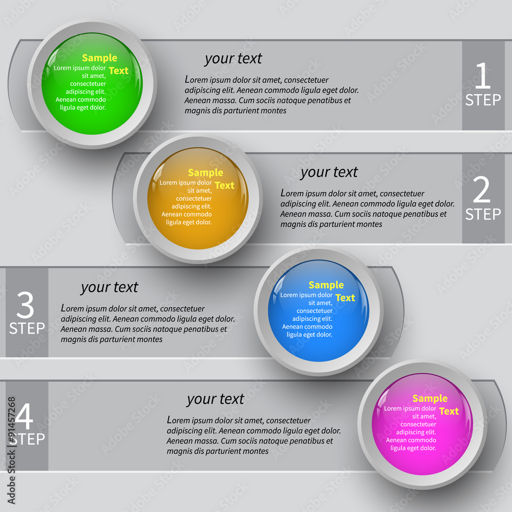Abstract 3D Paper Infographics