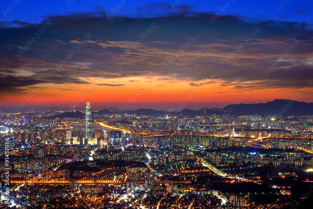 South Korea skyline of Seoul, The best view of South Korea with
