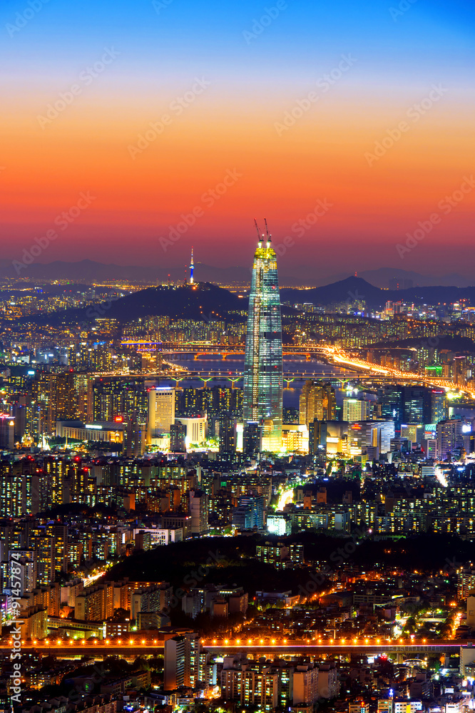 South Korea skyline of Seoul, The best view of South Korea with