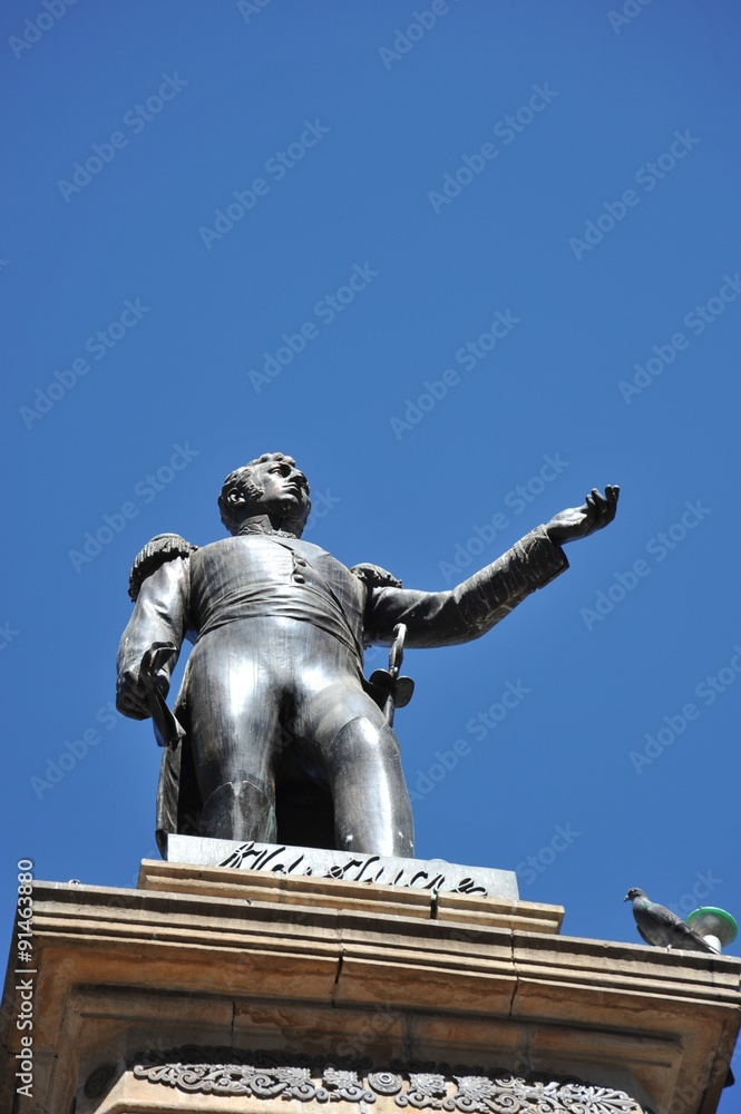 Obraz premium Monument Antonio jose Francisco de Sucre one of the leaders of the war for the independence of Spanish colonies in Latin America.
