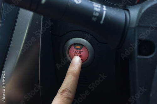 signal switch. Car interior detail.