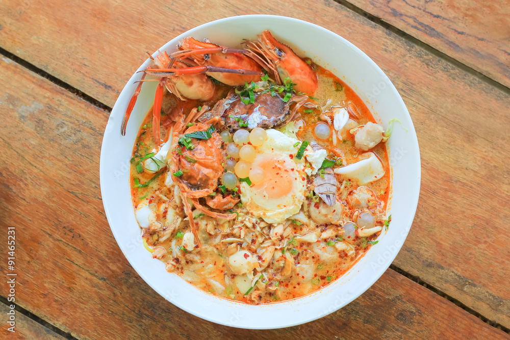 Thai Food Tomyam Seafood Spicy Noodle Thai Food Tomyam Seafood Spicy Noodle