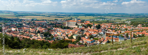 panorama of Mikulov town, South Moravia, Czech Republic