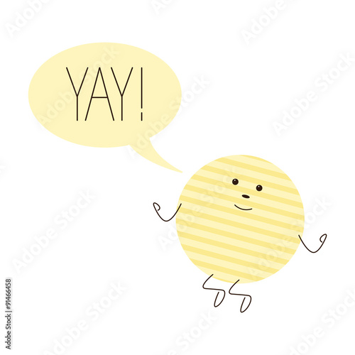 Jumping chips with speech bubble