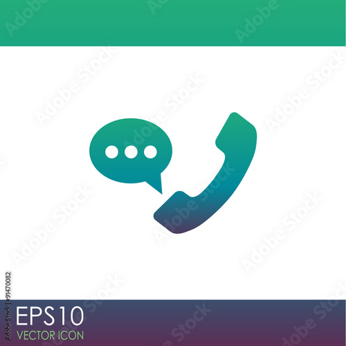 Telephone receiver vector icon.