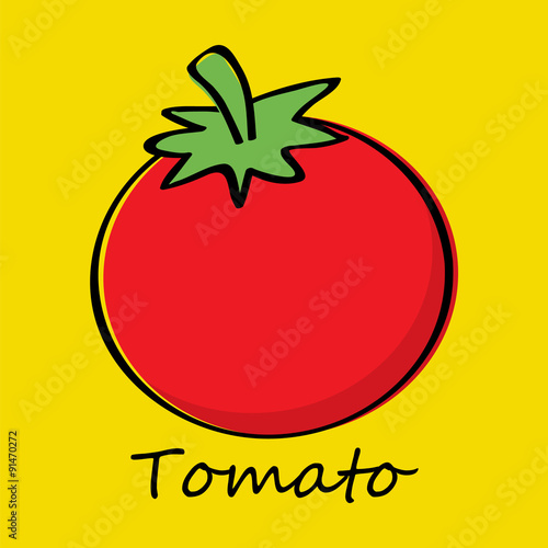 tomato design suitable for sign, logo, background and etc