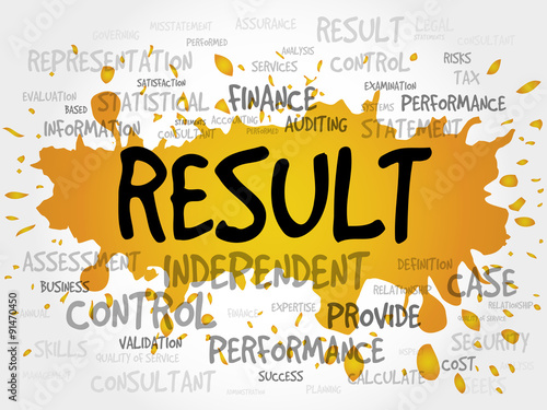RESULT word cloud, business concept
