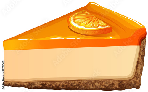 Orange cheesecake with jam