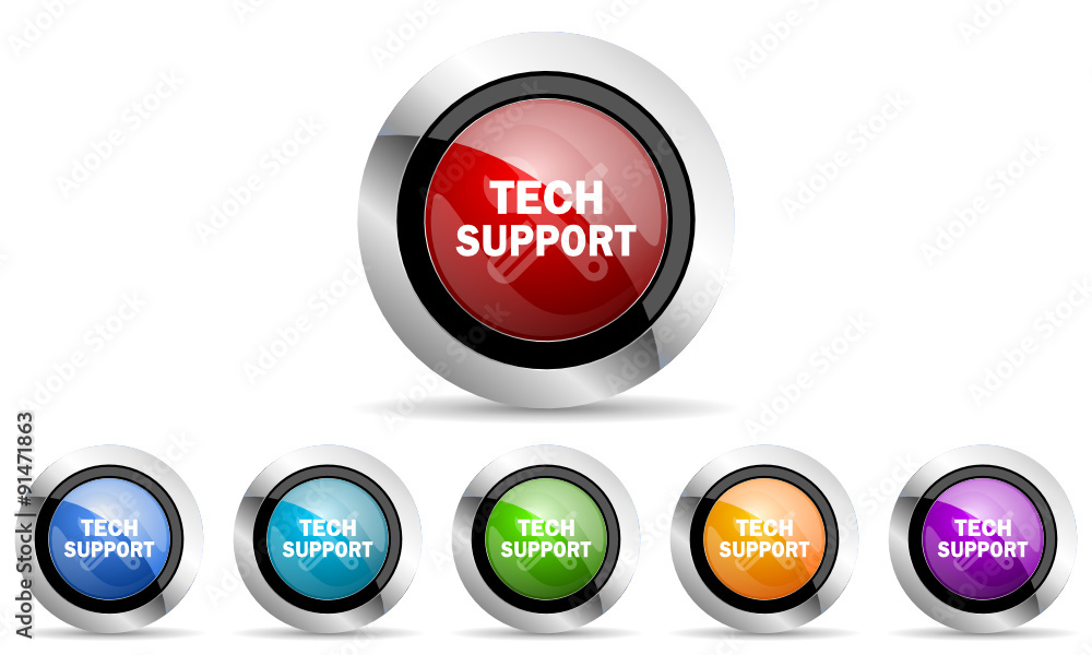 technical support vector icons set technical support vector icons set