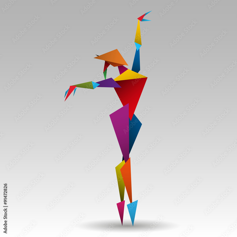 tańcząca kobieta wektor - obrazy, fototapety, plakaty 